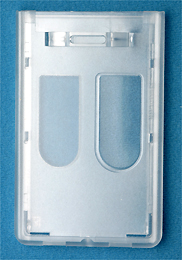 ID Card Dispenser 706-N2 - Holds Two Cards - Frosted Plastic 1840-6550